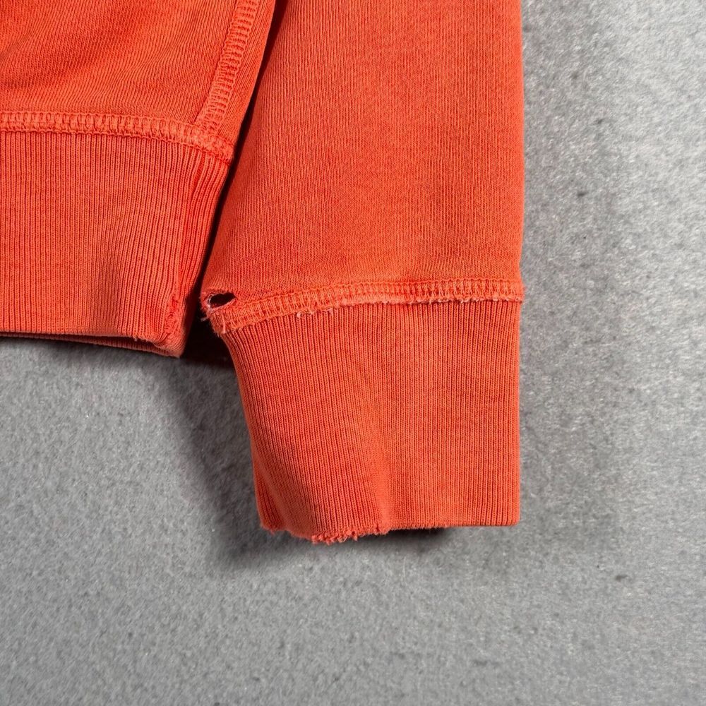 Lucky Brand Vintage Inspired Hoodie Sweatshirt Women XS Orange Fleece Distressed - Picture 11 of 12